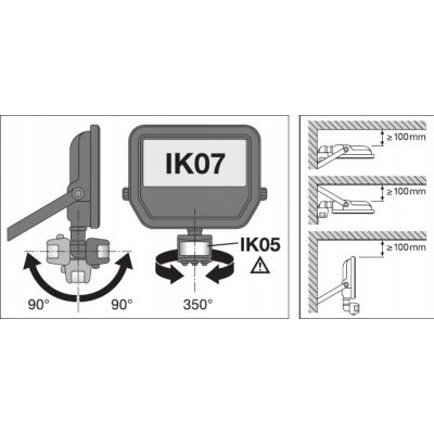 Naświetlacz halogen LED 20W 3000K czujnik ruchu czarny OSRAM LEDVANCE (4058075460911)